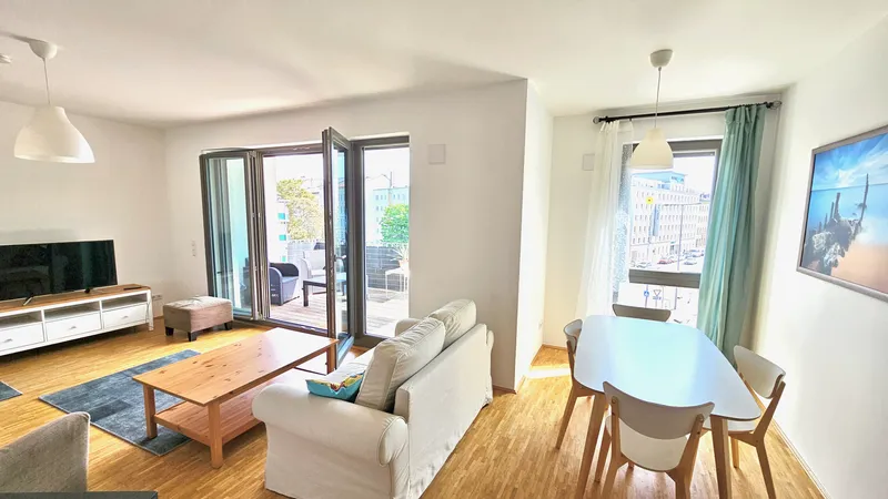 2-Zimmer Neubauwohnung möbliert mit großem Balkon in exzellenter Lage! — photo 1